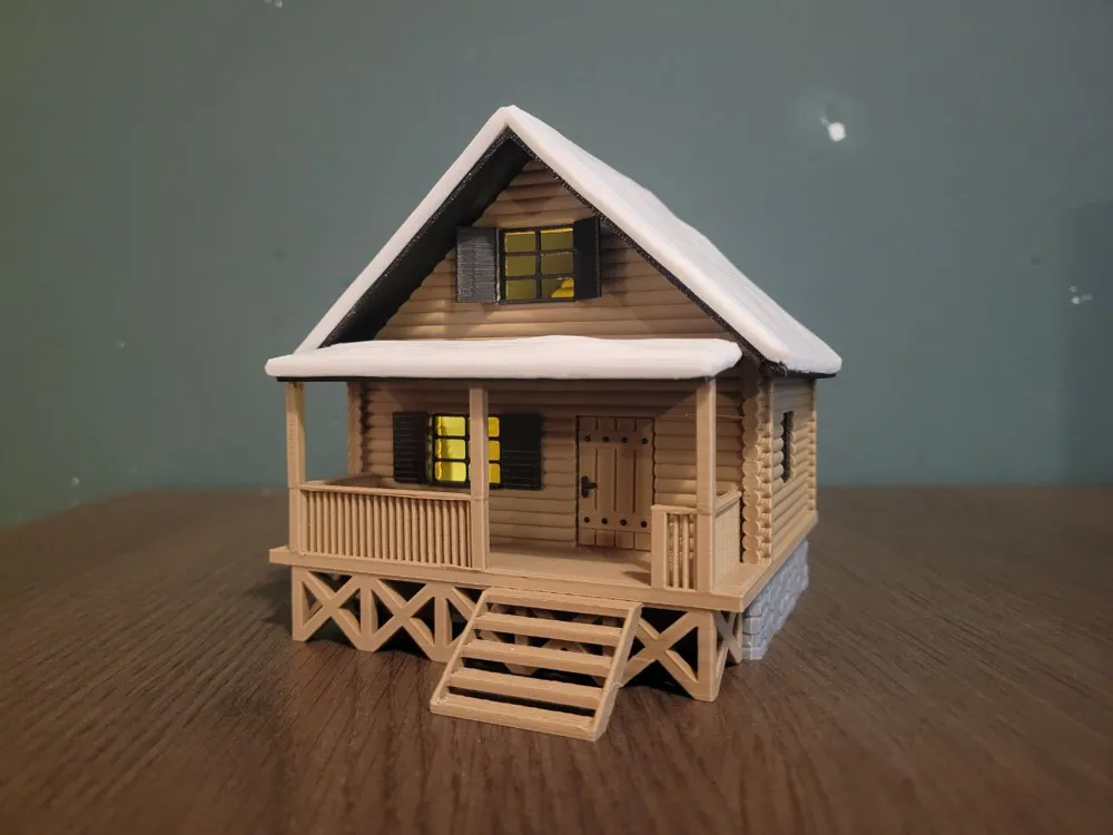 Miniature Wood cabin (Black)